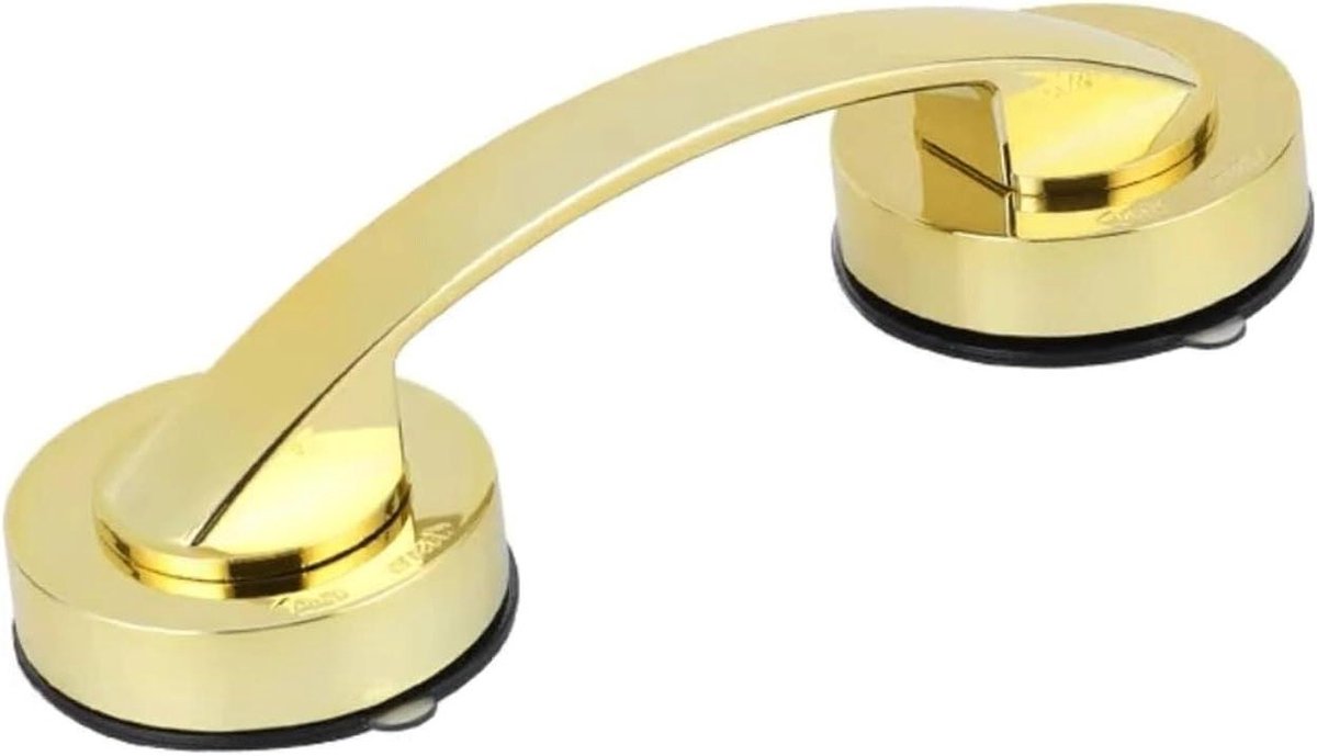 Antislip Zuigdouche Handgreep - Veiligheidshandgreep Badkamer - Veiligheid in Huis - Zonder Boren Installeren - 19.6 cm Lengte - Goud