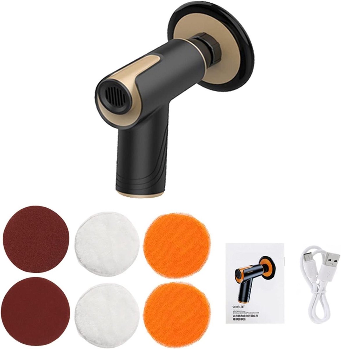 Polijstmachine - Wax machine - Auto onderhoud - Draadloos en oplaadbaar - 16x13 cm - Goud