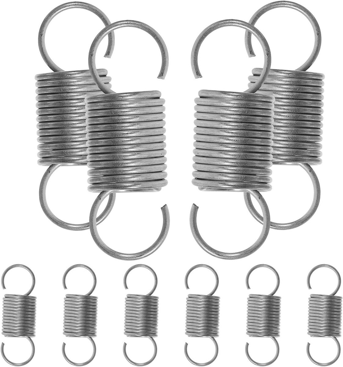 Trekveren Set - Spanveren Haken - Mechanisch Repareren - Roestvrij Staal - 10 Stuks - Zilver