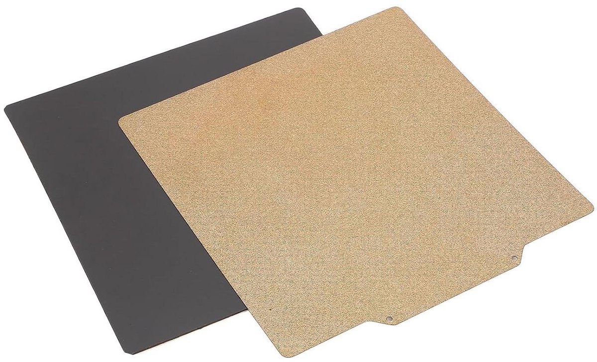 Magnetische Bouwplaat - Verenstaal Plaat - 3D Printen - Dubbelzijdig PEI - 200 x 200 mm - Zwart