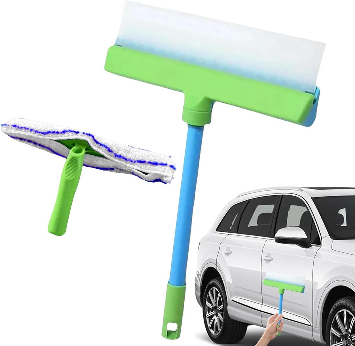 Douche trekker - Raamwisser schraper - Streeploos reinigen - Met schrob functie - 30 cm - Blauw