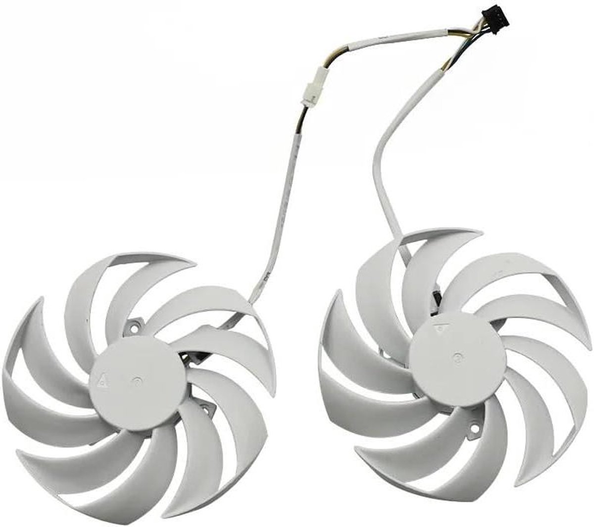 Grafische kaart ventilator - Vervangingsventilator - Koeling optimaliseren - 4-pins connector - 95mm diameter - Wit