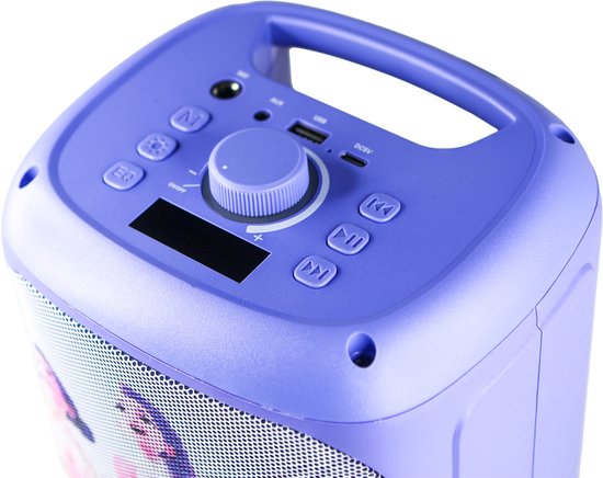 KPop Demon Hunters - Huntr/x - karaoke set voor kinderen - 2 draadloze microfoons en speaker - LED lichteffect - stemvervorming — afbeelding 5