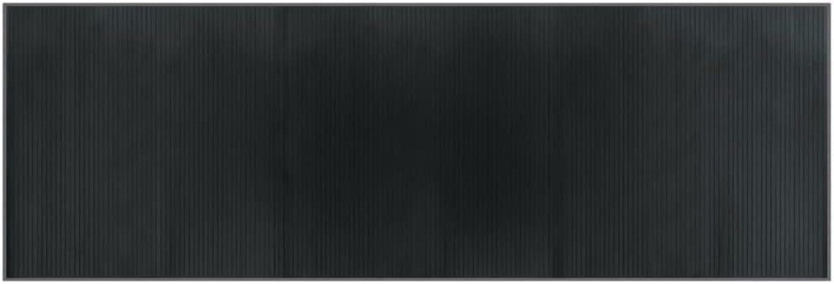 Bamboe Vloerkleed - Tapijt vloermat - Woonkamer Inrichten - Antislip onderkant - 100x300 cm - Grijs