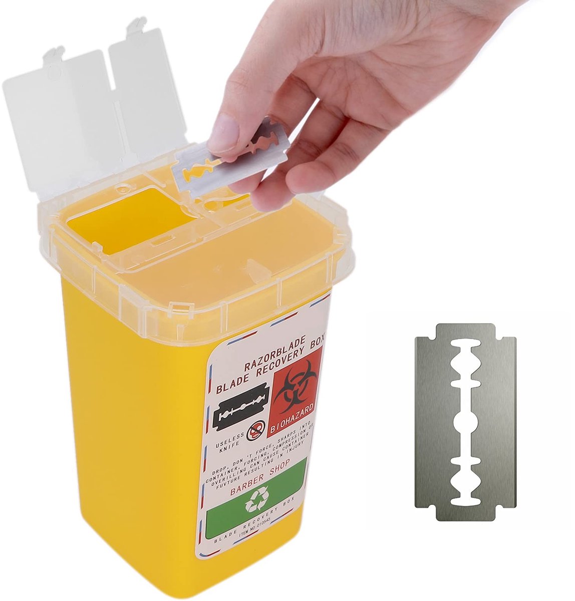 Dailygoody - Dispenserbox voor scheerbladen - Draagbare container - Veiligheid voorop - Compact formaat - Milieuvriendelijk - Geschikt voor scheermesj