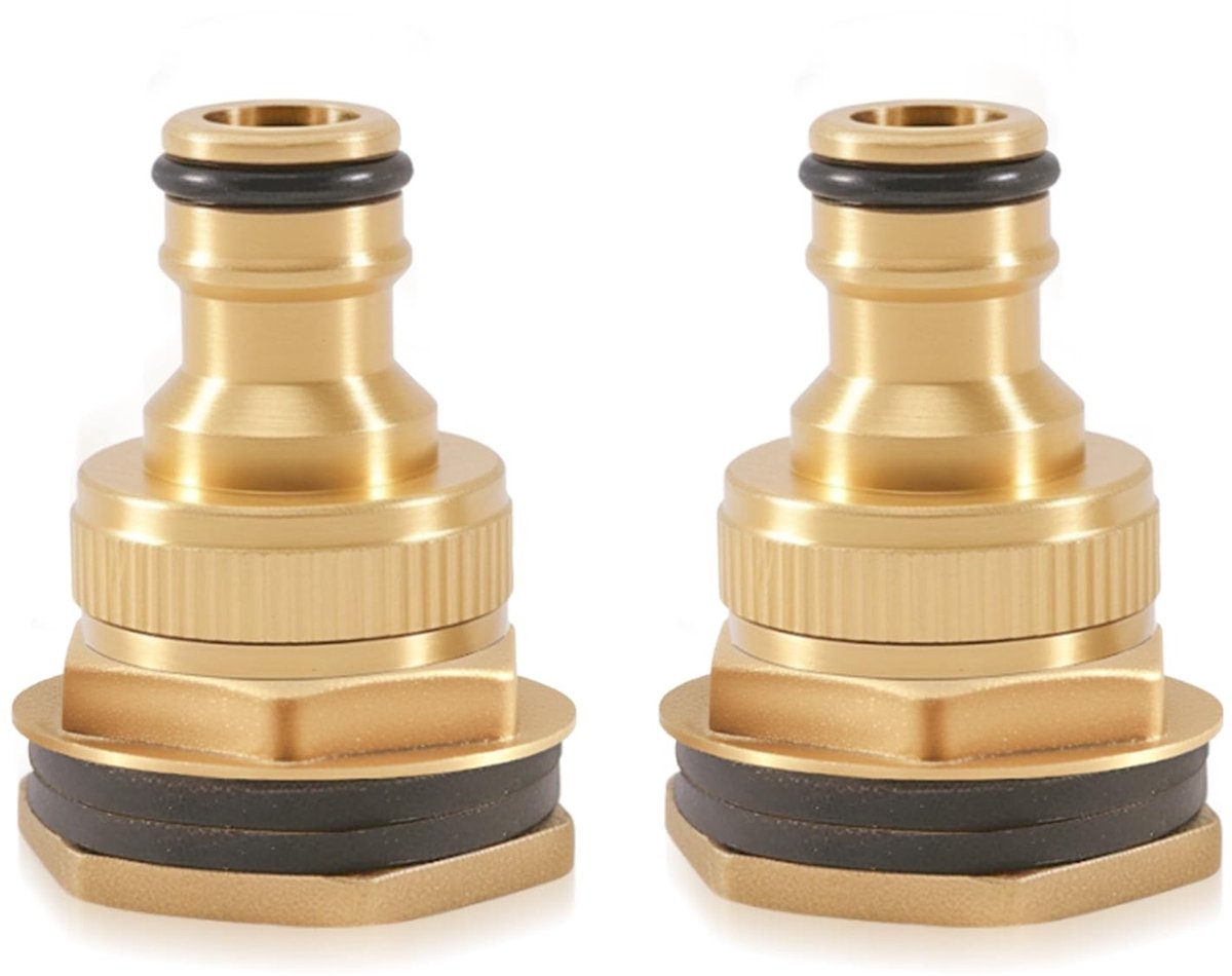 Dailygoody - Faucet Adapter - 3/4 Inch - Corrosiebestendig - 2 Stuks - Tuinaccessoires - Gemakkelijk te monteren - Geschikt voor Gardena systeem