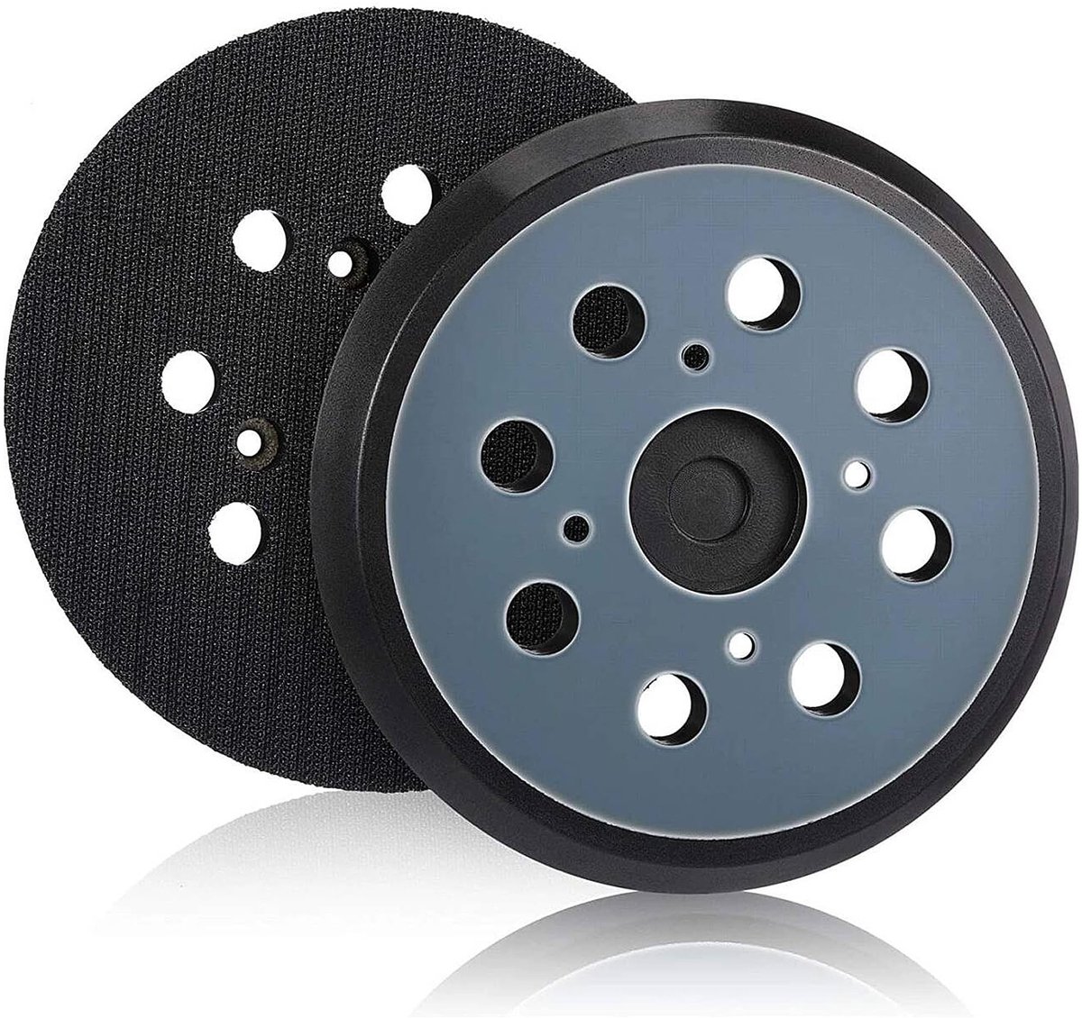 Dailygoody - Schuurdisc 125 mm - Vervangende schuurpads - 2 stuks - Zwart - Voor elektrische schuurmachines - Geschikt voor Makita en DeWalt
