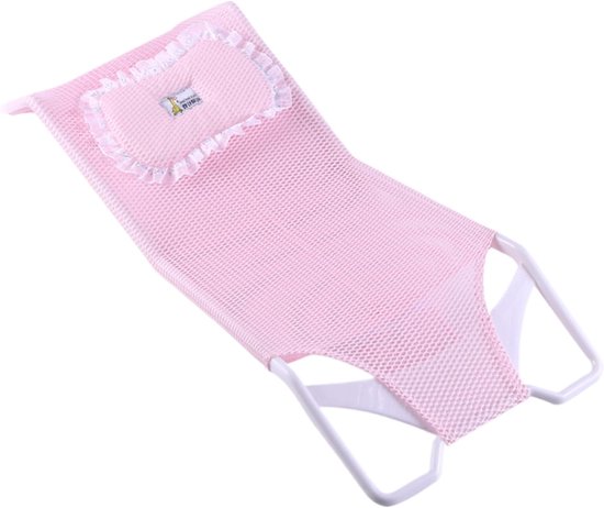 Badondersteuning Baby - Douchezitje Kussen - Veilig Baden - Brede Rand Ontwerp - 58x28x4.2 cm - Roze — afbeelding 5