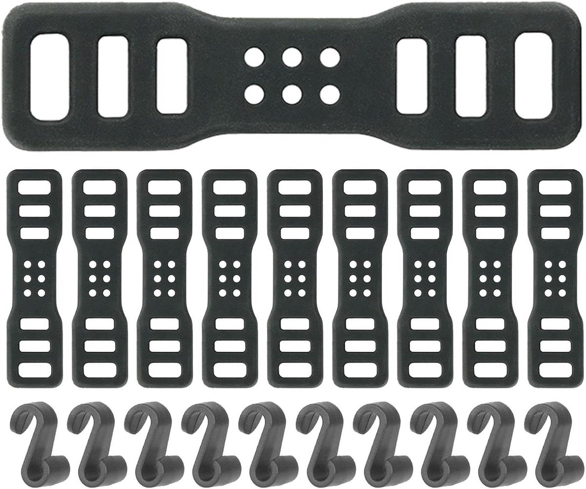 Fietspomp Bandjes - Montagebandjes Fietslicht - Fietsaccessoires Bevestigen - Waterdicht en Scheurbestendig - Set van 10 - Zwart