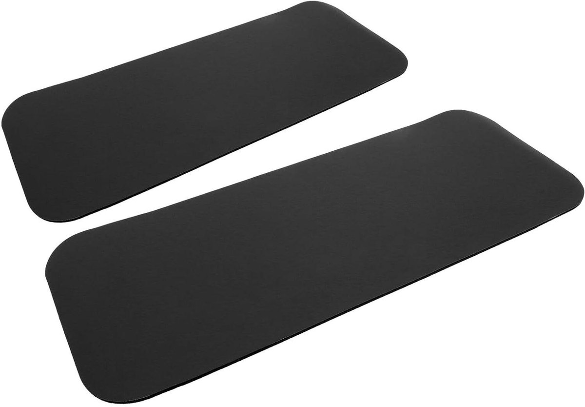 Fitness Schokabsorberende Mat - Loopbandmat Beschermmat - Apparaten Stabiliseren - Antislip Leerpatroon - 70x28 cm - Zwart