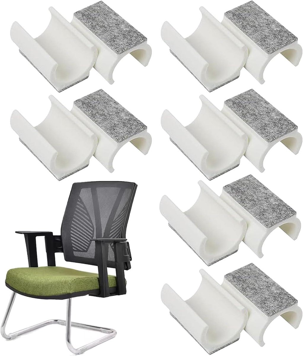 Stoelpootdoppen - Meubelpads Vloerbeschermers - Meubels Beschermen - Verbeterd Stabiliteitsontwerp - 10 x 10 x 10 cm - Wit