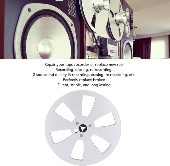 Lege Spoel Tape - Spoel Reel - Geluidsopname Archiveren - Aluminium Legering Constructie - 7 inch Diameter - Zilver — afbeelding 3
