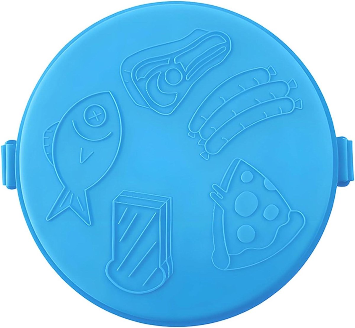 Silicone Bakpan - Ovenvorm Magnetron - Veilig Koken - Antiaanbaklaag - 23.8 x 26.5 cm - Rood/Blauw