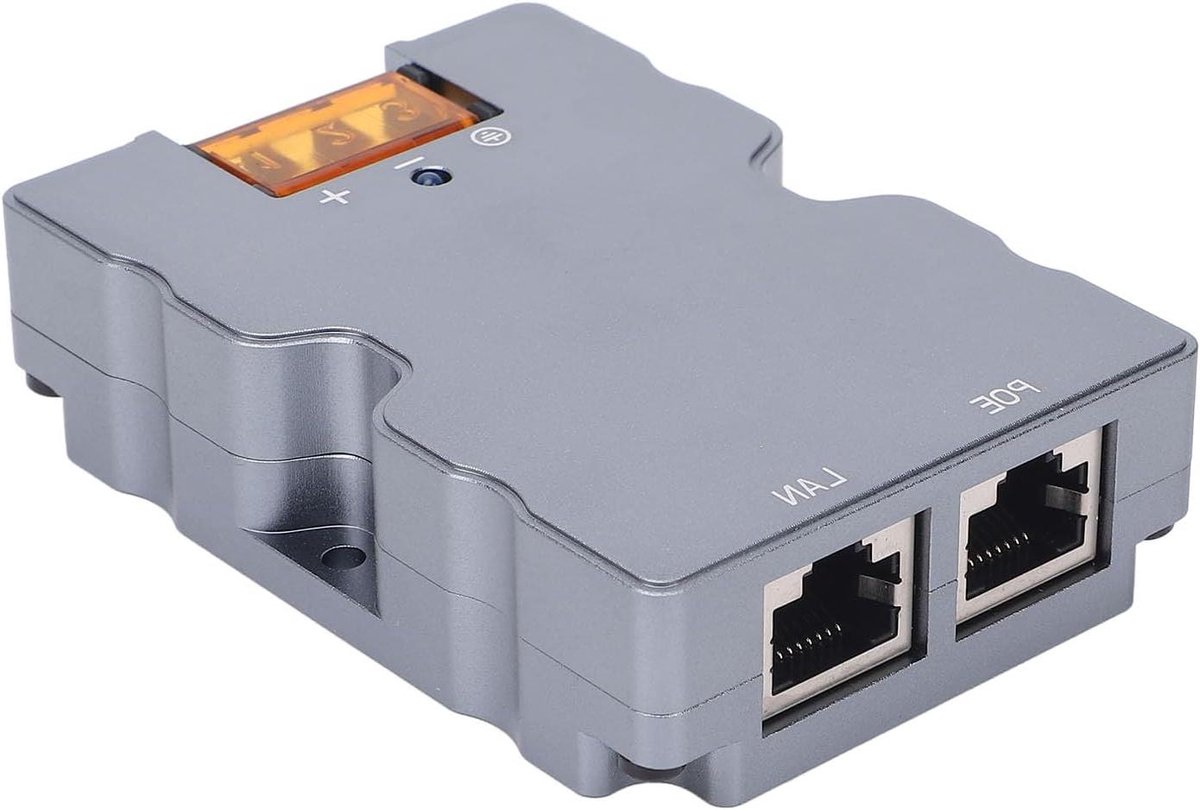 PoE Injector - Ethernet Stekker - Apparaten Voeden - Passieve GigE Injector - 320W - Zwart