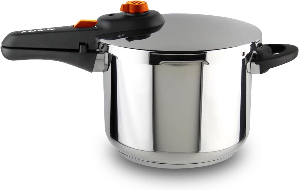 Snelkookpan - Drukpan - Snel Koken - 5 Veiligheidssystemen - 6 Liter - Metaalkleur