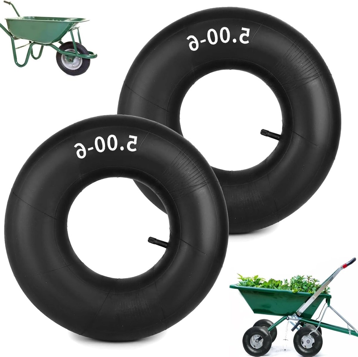 Hogedrukslang voor Tuinwagentje, Geschikt voor Handtruck en Grasmaaier, Duurzaam en Flexibel (33 x 13 x 15.00-6 inch)