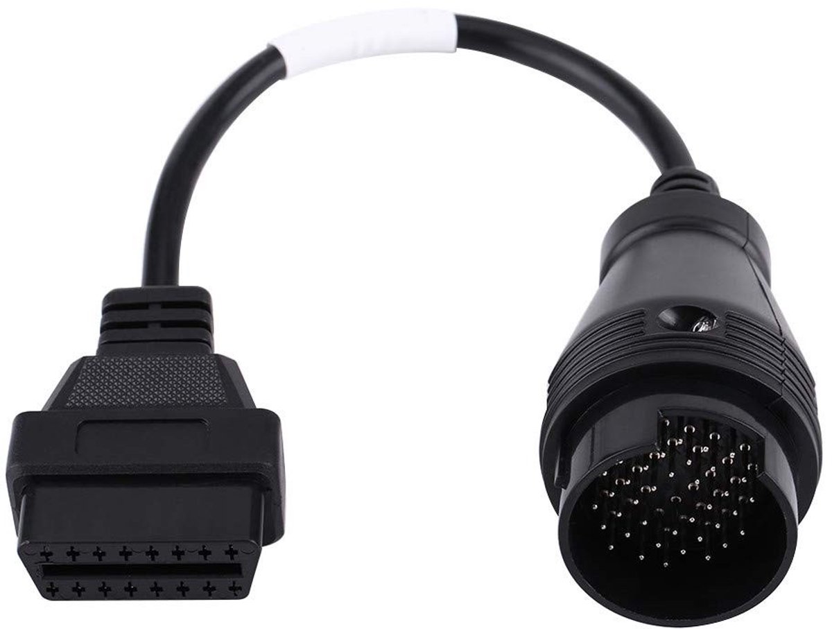 Dailygoody - Diagnostische adapterkabel - OBD2-adapterconnector - Geschikt voor Truck - Zwart - 38-pins naar 16-pins - Adapterkabel voor voertuigdiagn