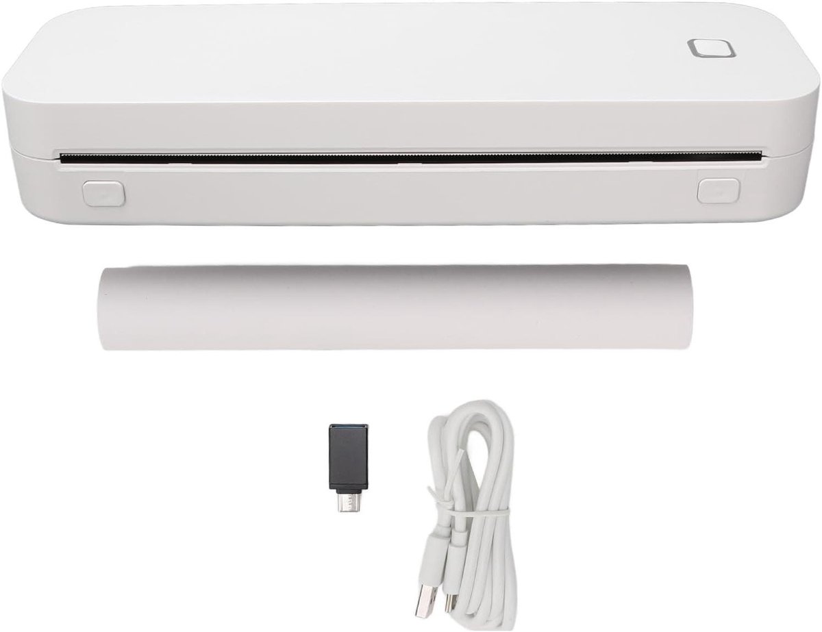 Mobiele Printer - Draagbare Printer - Onderweg Printen - Inktloos Printen - A4 Formaat - Wit