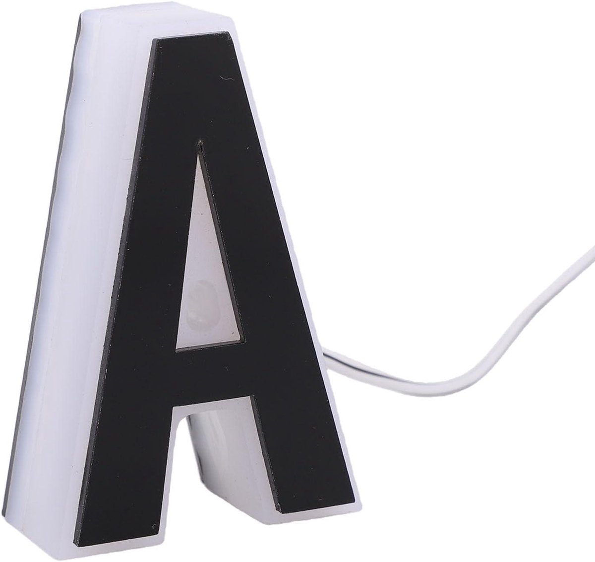Verlicht Huisnummer - Adresbord Letter - Buiten Verlichten - IP44 Waterdicht - 675 cm Hoog - Zwart Wit