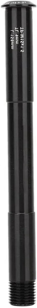 Steekas Adapter - Fietskar As - Fietsaanhanger Koppelen - Duurzaam Metaal - 158 x 15 mm - Zwart