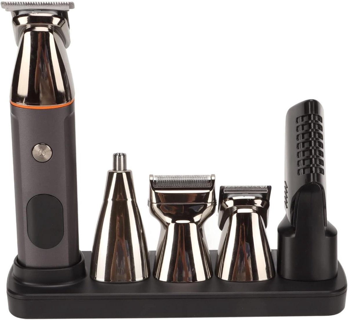 Baardtrimset Elektrisch - Tondeuse Baardtrimmer - Persoonlijke Verzorging - USB Oplaadbaar - 6 Gidskammen - Zwart