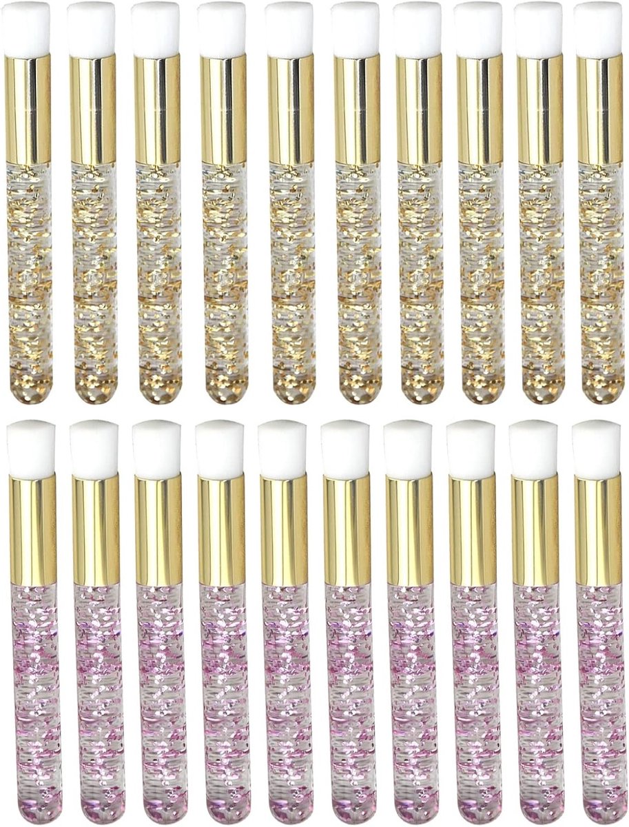 20 Stuks Wimpershampoo Borstels voor Diepe Reiniging, Wimperextensions Borstel en Zwarte Punt Verwijdering, Cosmetische Gezichtsreinigingsborstel
