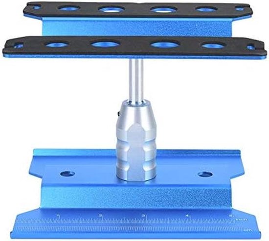 RC Auto Werkstand - Reparatieplatform RC Auto - RC Auto Onderhoud - Draaibare Werkhoogte - 140mm Lengte - Blauw — afbeelding 3