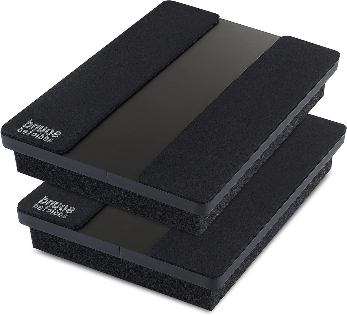 Luidspreker Isolatieplatform - Monitor Stands - Akoestische Isolatie - Trillingsdempend Schuim - 2 stuks 95" x 7" - Zwart