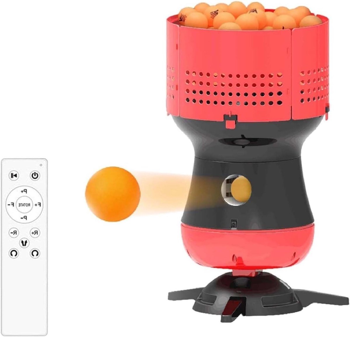 Tafeltennis Robot - Balmachine Tennis - Trainen Vaardigheden - Automatische Swingkop - 90+ Ballen Capaciteit - Zwart