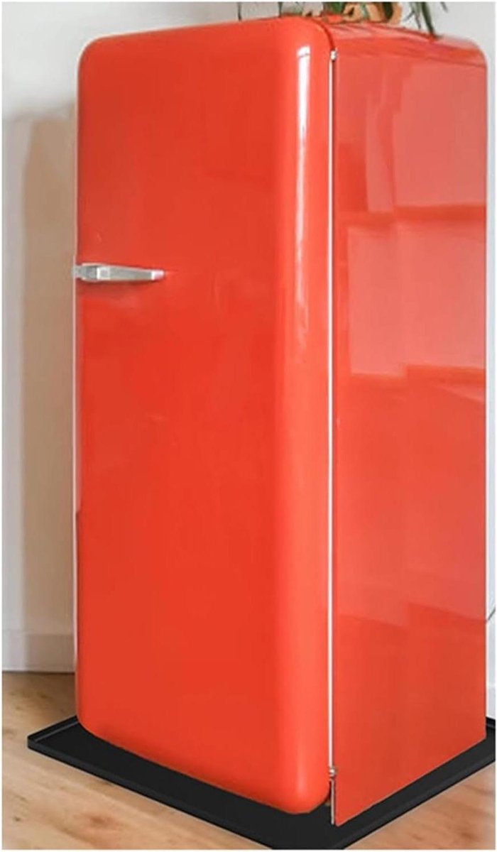 Koelkast Mat - Onderlegger Apparaat - Vochtbescherming - Met Opstaande Rand - 60x60 cm - Zwart