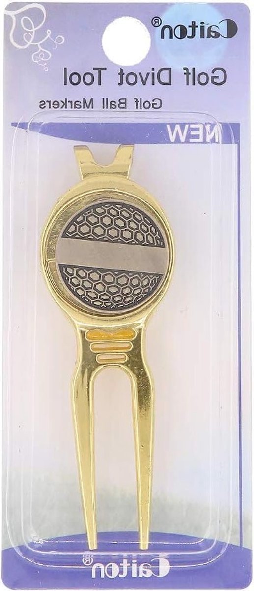 2 in 1 Metalen Golf Divot Tool met Magnetische Ball Marker, Handige Pitch Repairer voor Golfaccessoires en Groene Reparatie voor Golfspelers — afbeelding 3