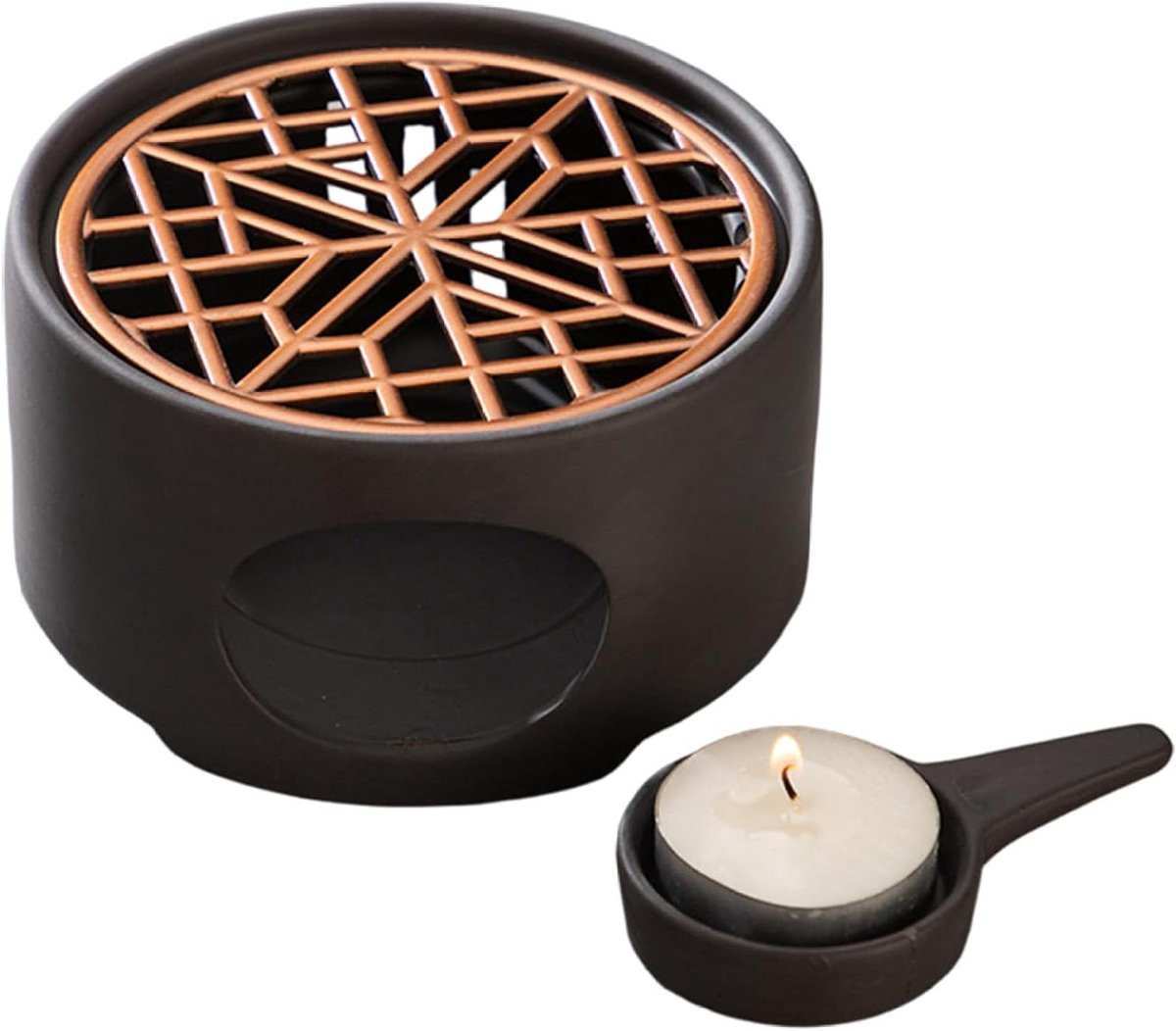 Theepot Warmer - Thee Warmer Base - Thee Warm Houden - Handgemaakt Zwarte Klei