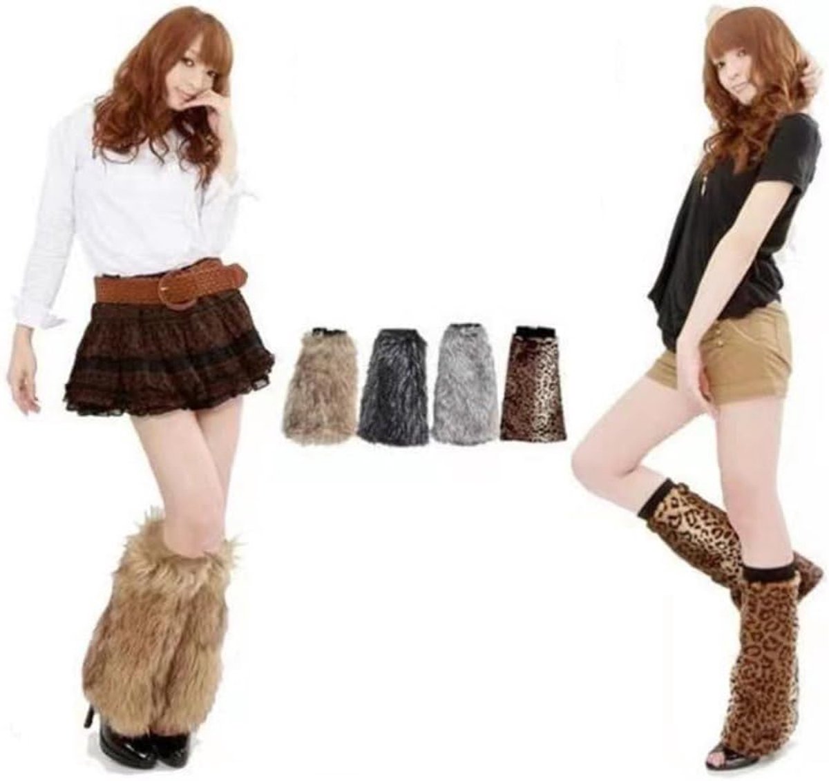 Beenwarmers Luipaardprint - Fuzzy Sokken - Winterse Warmte - Nepbont - Één Maat - Luipaard — cadeau in Mode & Accessoires - foto 4