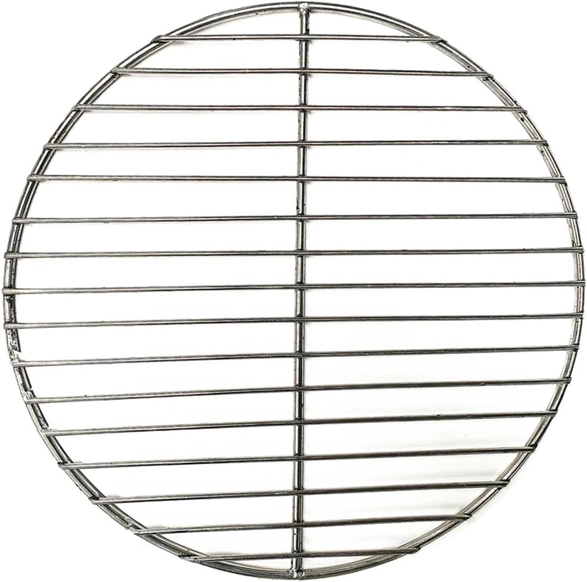 BBQ Grillmat - Rooster Mat - Gelijkmatig Koken - Duurzaam RVS Gaas - 30 cm Diameter - Zilver
