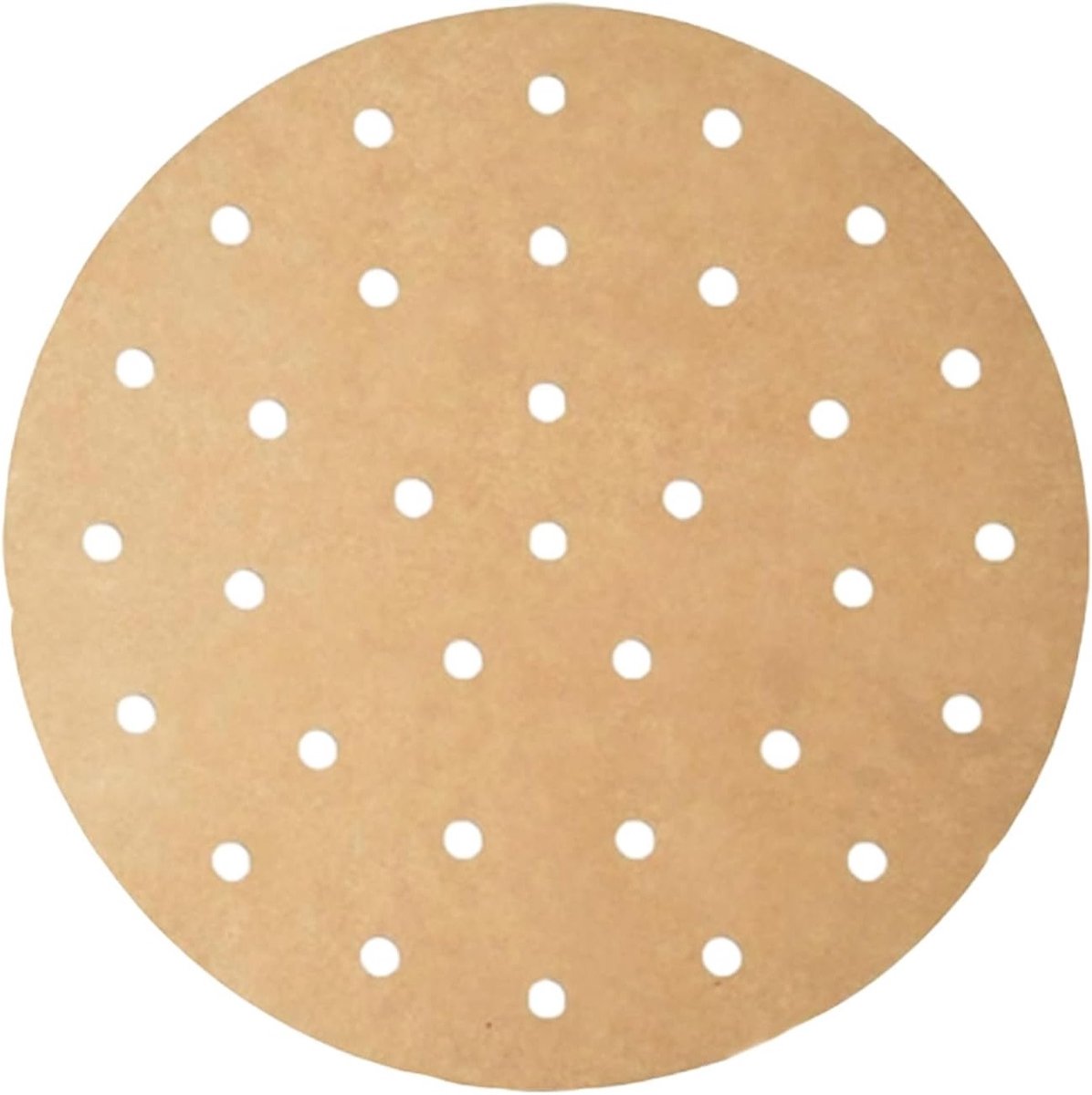 Perforated Parchment Paper voor Air Fryer en Oven, Rond, Ongebleekt, 100 Vellen, Ideaal voor Bakken en Stomen