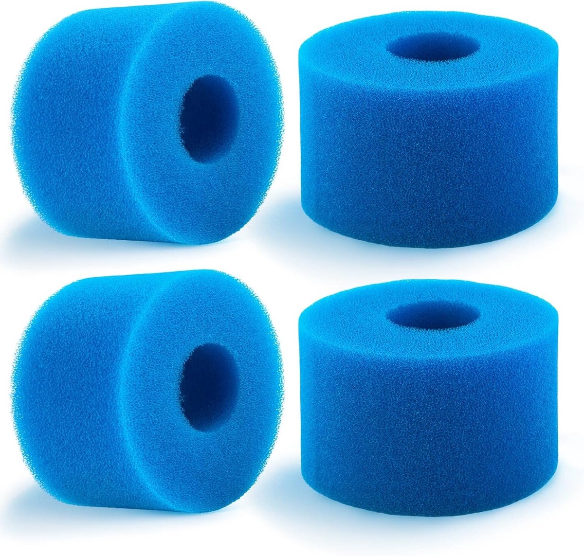 Pack of 4 Filter Sponge Type S1 Foam Filter Pool Reusable Filter Cartridge for Swimming Pool Blue (Type S1, 4 Pieces) - ShopVlot