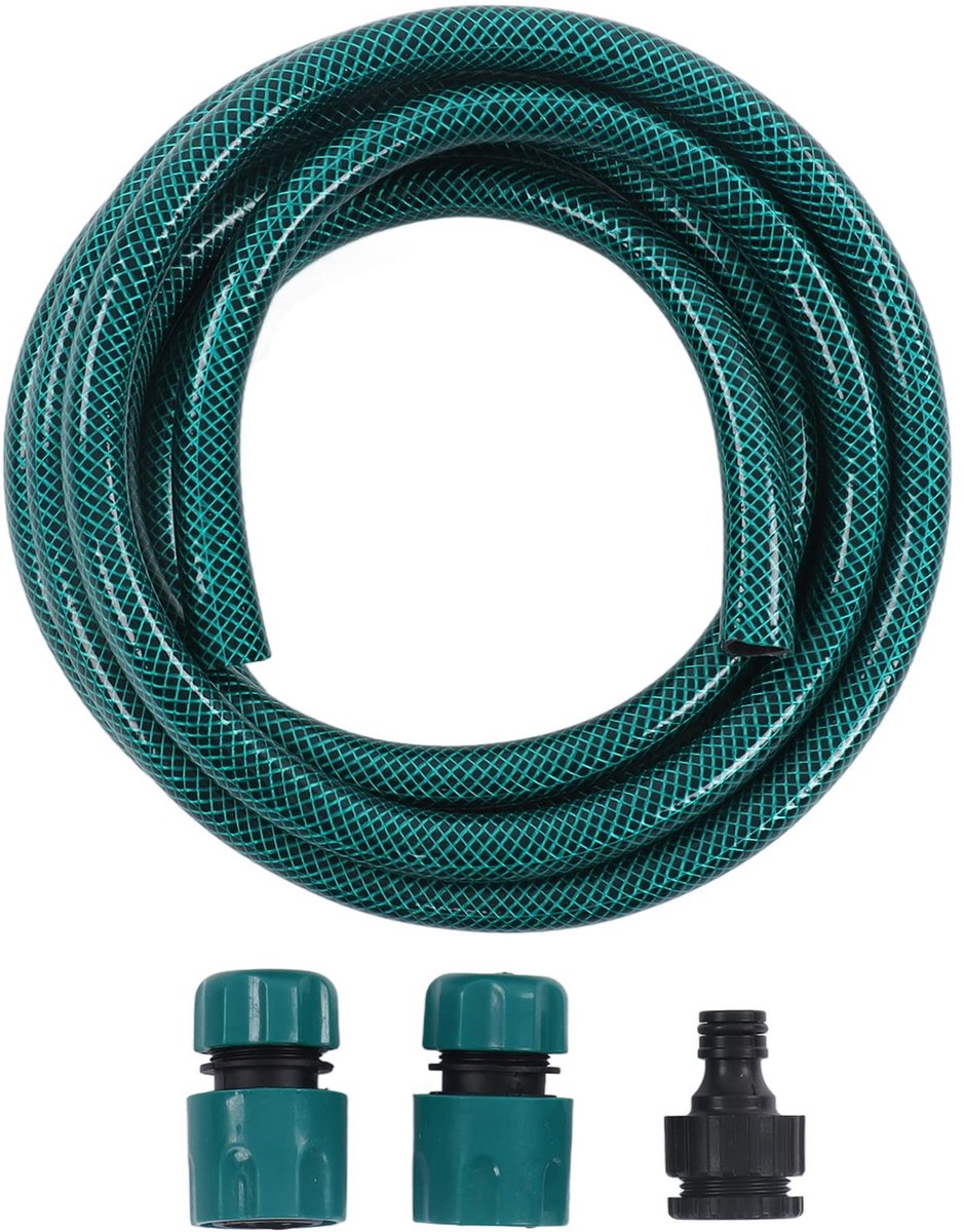 Dailygoody - Tuinslang - Flexibele Irrigatie - 3 Meter - Groen - Waterpijp voor Tuin - Ideaal voor Besproeiing en Autowassen - Duurzaam PVC