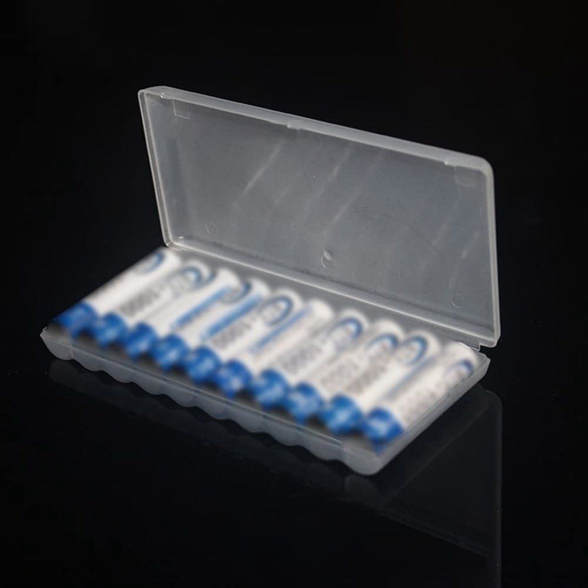 Dailygoody - Batterij Opbergdoos - Hard Plastic Case - Wit - Voor 10 AA Batterijen - Duurzaam en Betrouwbaar - Ideaal voor Thuisgebruik