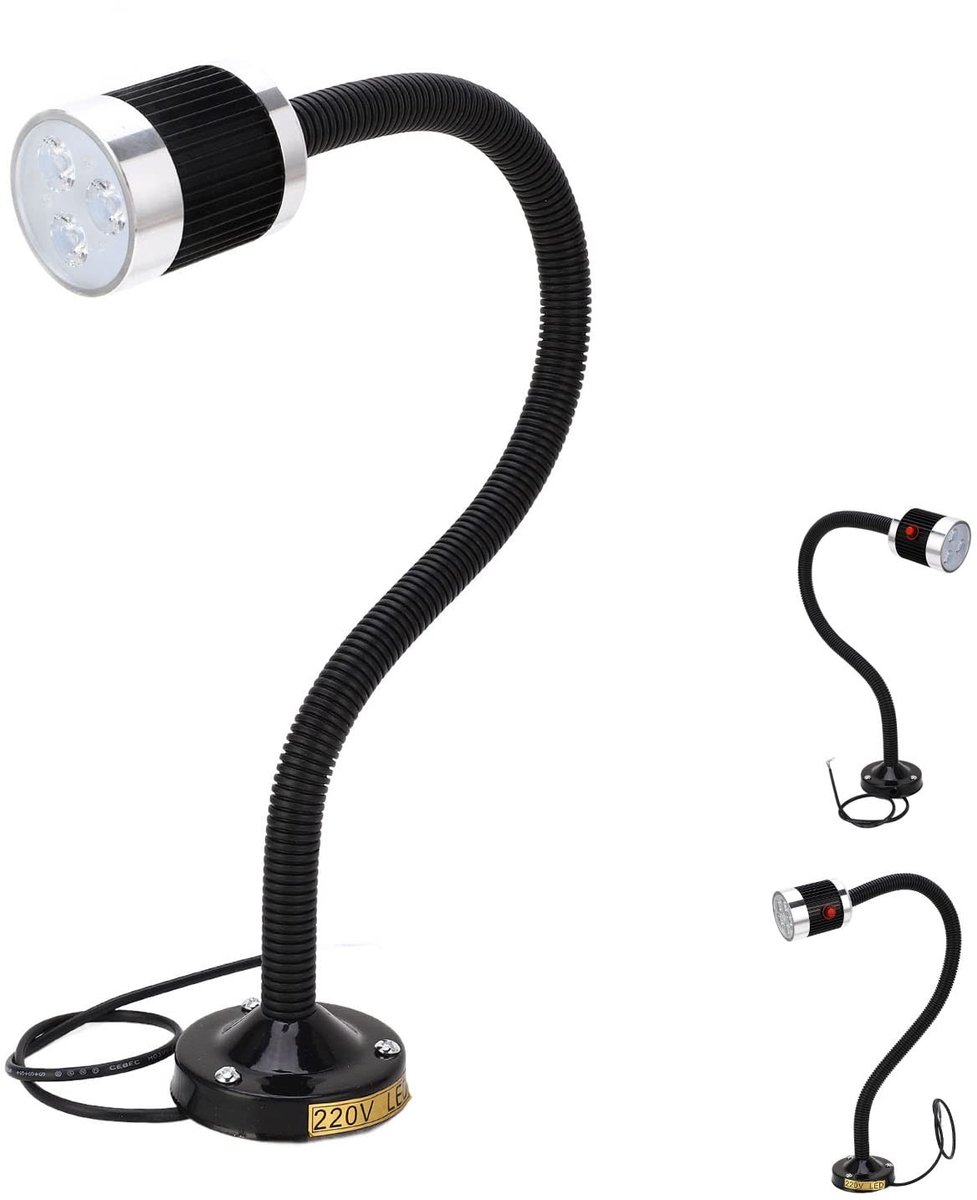 Dailygoody - OmGoods - Dailygoody - Magnetische LED-werklamp - Flexibele zwanenhals - 5W verlichting - Ideaal voor elektriciens - Magnetische voet - Geschikt voor CNC-bewerk...