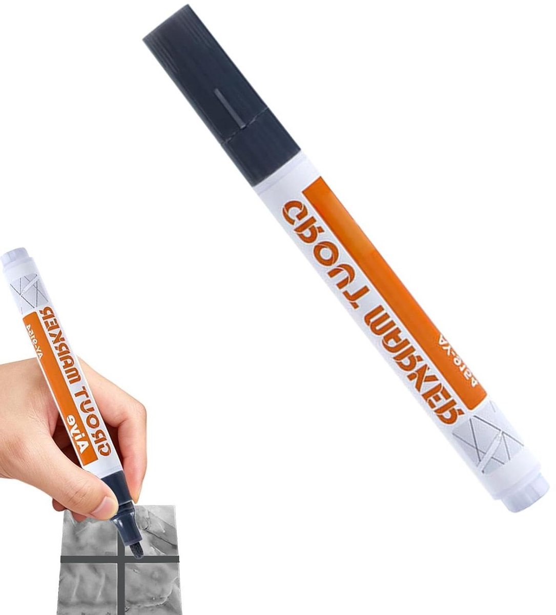 Zwarte Voegenpen - Voegverf Marker - Tegels Repareren - Waterdicht Sneldrogend - 14 cm - Zwart