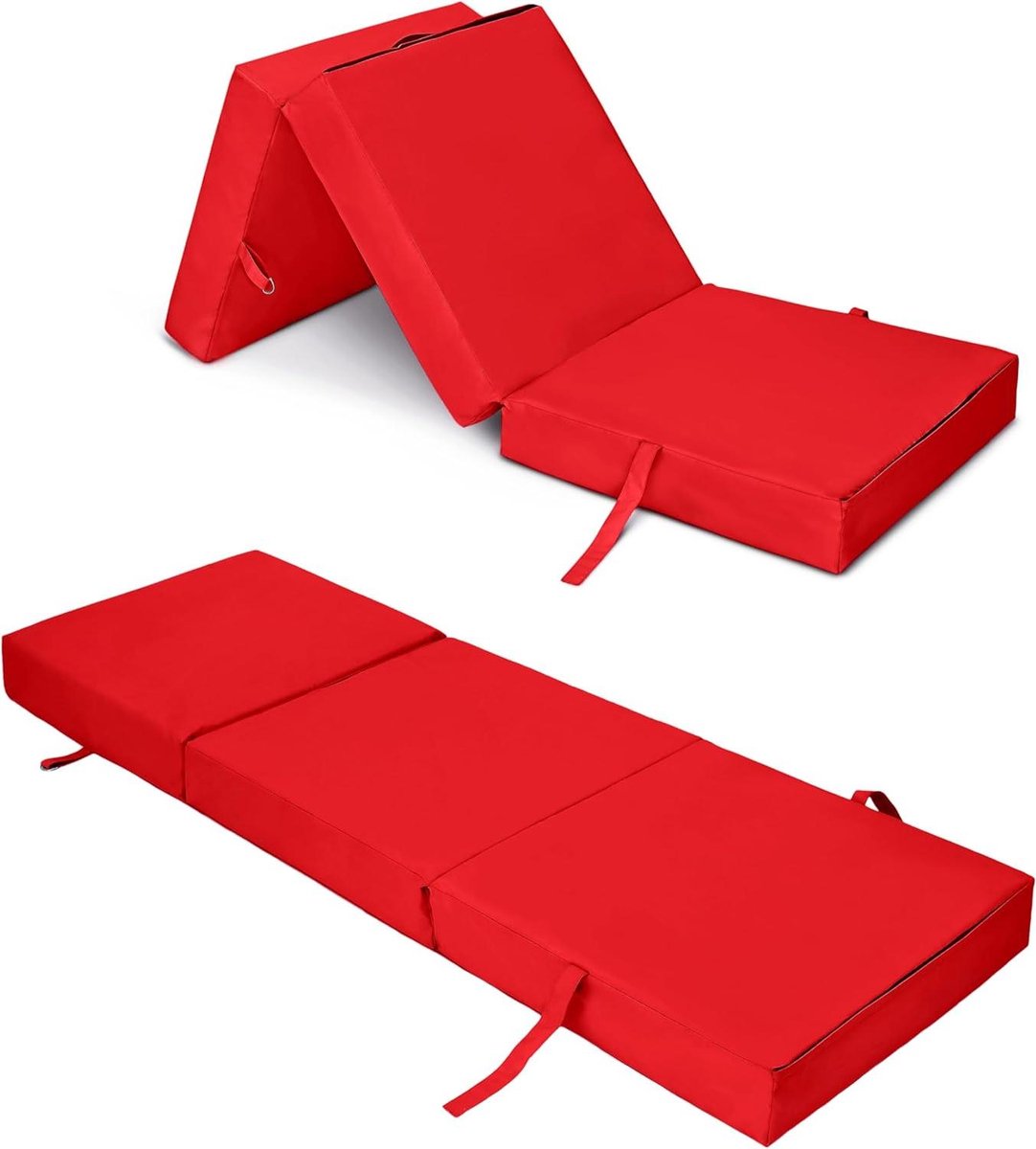 Opvouwbare Matras - Z Bed - Gast Verblijf - Waterbestendig - Enkele Maat - Rood