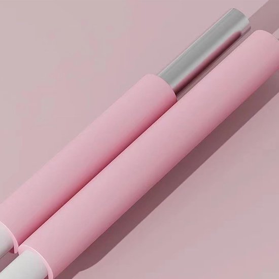 Houdingscorrector Yoga Stok - Stretch Bar - Mobiliteit Verbeteren - Stevige Roestvrijstalen Kern - 80 cm Lengte - Wit — afbeelding 2