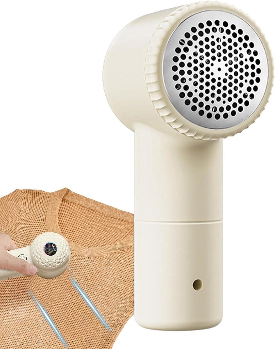 Pluisverwijderaar - Stofscheerapparaat - Kleding Verzorgen - Oplaadbaar USB - 14.4 x 5.9 cm - Gebroken wit