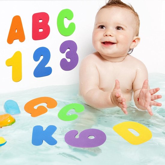 Badspeelgoed Letters - Zwemmend Alfabet - Leren in bad - Zachte schuimstickers - 36 Stuks - Multicolor van Badspeelgoed. — afbeelding 2