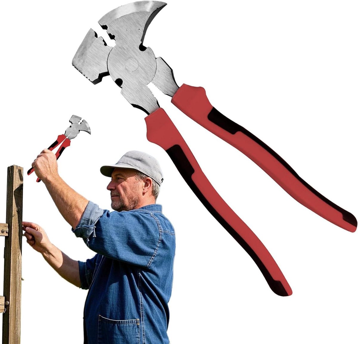 Heggenschaar Tang - Gereedschap Snijder - Hek Reparatie - Versterkte Kaak - 28 cm - Rood