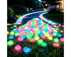 600 Stuks Glow in the Dark Stenen - Tuin & Aquarium Lichtgevende Stenen - Glow in De Dark Grindkorrels - Aquarium Steentjes - Decoratieve Stenen - Geschikt Voor Tuininrichting, Aquaria En De Decoratie Van Visbakken - Multicolor