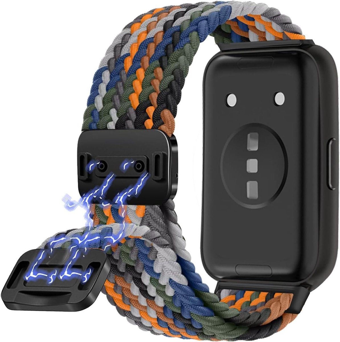 Gevlochten Band - Nylon Band Elastische Band - Smartwatch Gebruik - Magnetische Gesp - 15 x 5 x 1 cm