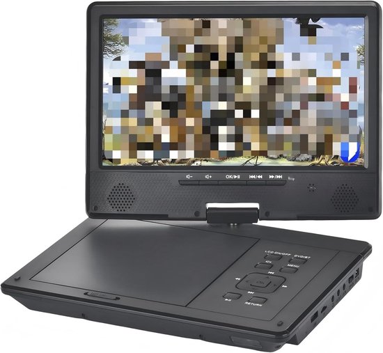 Draagbare DVD Speler - Mobiele CD Speler - Films Kijken Onderweg - Ingebouwde Bluetooth - 10.1 inch Scherm - Zwart — afbeelding 3