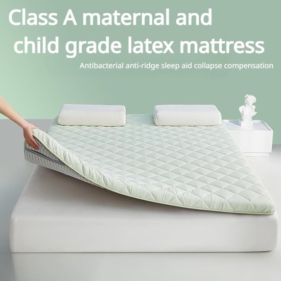 Japanse futonmatras - Opvouwbare mat - Comfortabel slapen - Traagschuim en latex - 120 x 200 cm - B — afbeelding 3