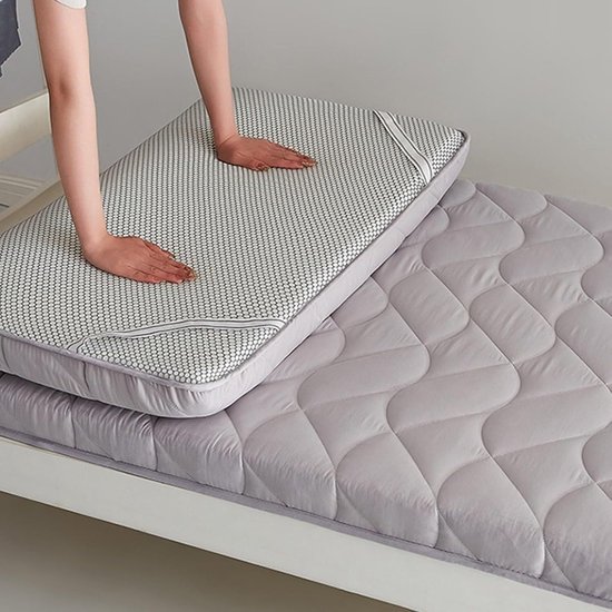 Japanse Futon Matras - Vloermatras Opvouwbaar - Comfortabel Slapen - Ademende Katoenlatex Vulling - Eenpersoons/Dubbel - A — afbeelding 4